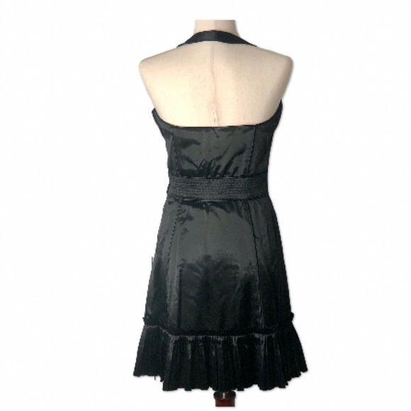 Marc Jacobs Black Satin Mini Halter Dress | 8 - Picture 10 of 16
